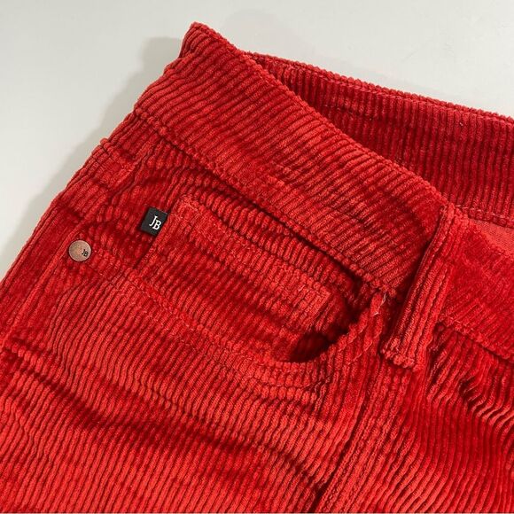 Judy Blue Button Fly Burnt Orange-ish Red Corduroy Ankle Straight Leg Pants 16W - Picture 5 of 6